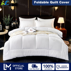 Novoliving Quilt Pure White Soft Comforter: Modern Stylish Duvet for All Seasons