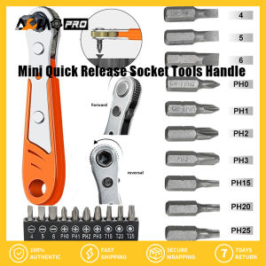 Aumopro 11/20 cái Mini 36-tooth tuốc nơ vít kiểu bánh cóc không gian nhỏ bảo trì hoạt động hàng loạt Đầu tay áo bộ L chuyển cờ lê 1/4 "lục giác cờ lê vặn cờ lê nhanh chóng phát hành ổ cắm công cụ