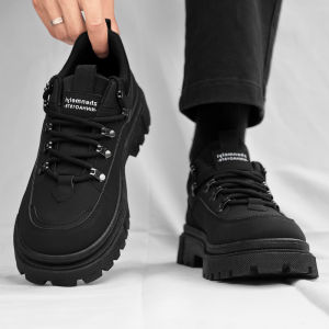 Mens Waterproof Anti-Slip Work Shoes Casual Sports Style for Office And Outdoor round Toe Low Rubber Heel Spring Autumn