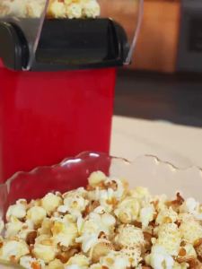 HOMEFISH Mini Electric Popcorn Machine Fully Automatic High Popping Rate Air Popper for Home Kitchen