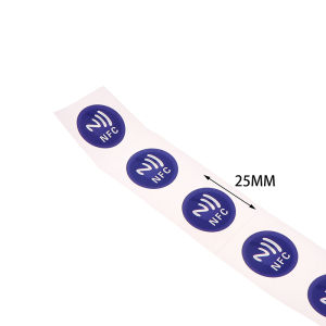 6pcs 13.56MHz ISO14443A 213 Chip RFID Adhesive Tag Label Blue NFC 213 144 Bytes Wet Tag Stickers For NFC Phone