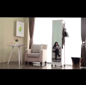 [โต๊ะเครื่องแป้ง] [กระจกสูง] [สไตส์ Vintage] [มีลิ้นชักเก็บของ] [โต๊ะแป้งกระจกเปิดได้]