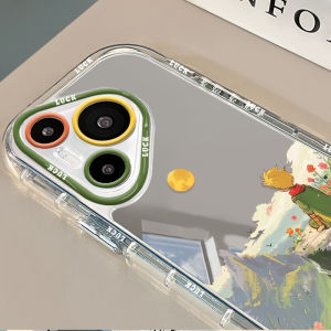 Huawei Pura70 Phone Case Mirror Surface Rose Moon & Women's Curved Screen Anti-Fall Makeup Mirror Art