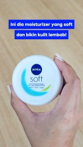 NIVEA Cream Moisturizer Soft Creme Jar 50ml - Hand body krim cream lotion mositurizer multifungsi jar putih body care kulit kering kasar badan wajah muka sikut tumit memperbaiki skin barrier pelembab melembutkan badan halus - Vitamin E Jojoba Oil