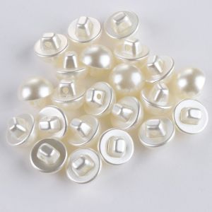 ROLL 50PCS Round Mushroom Garment Decorative DIY Scrapbooking Clothing Dress Accessories Pearl Buttons Sewing