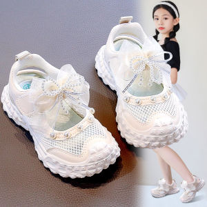 Breathable Hollow Pearl Princess Shoes For Girls