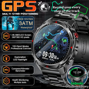 2025 New T-Rex 3 Pro AGPS Smart Watch 3ATM Waterproof Built-in Dual-band GNSS Compass 540mAh battery Men Swim Run Ride Bracelets