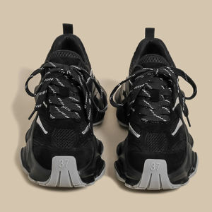 Gray Dad Shoes Womens Spring 2025 New Small Size Heightening Mesh Hong Kong Style Paris Casual Sports Shoes Leisure Sports