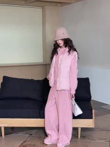 MIUCO | Áo Vest Bầu Dày Cổ Đứng Nhẹ