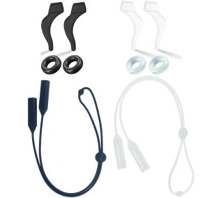 【5paris】Silicone Glasses Straps with Ear Grip Hooks Adjustable Anti-slip Eyewear Holder Silicone Eyeglasses String