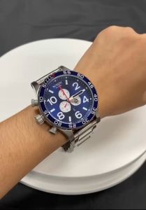 51-30 นาฬิกาผู้ชาย Nixon ซื้อลิงค์ NXA0835091-00 สี Navy Sunray / Silver