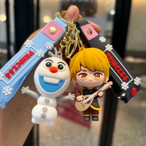 Frozen Keychain Cute Princess Elsa Anna Snow Treasure Hans Doll Backpack Pendant Anime Doll