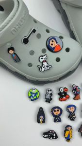 Corpse Bride/Coraline at the Secret Door cartoon character shoe accessory button halloween slippers sandals decoration
