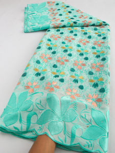 African Cotton Lace Fabric with Stones 2024 High Quality Nigerian Swiss Voile Lace for Sewing Women Evening Party Dresses TY3582