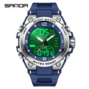 SANDA Watch for Adult Teens Student Hardcore Sports Watch For Men Women | Triple Time/Split Timing/Countdown/Stopwatch/Luminous/Alarm/Calendar/5ATM Waterproof/Lightweight Couple Watch Set