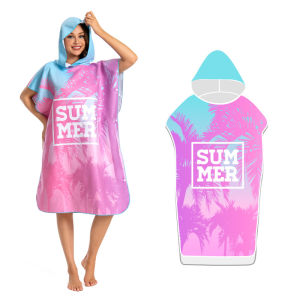 In vải microfiber Áo Choàng Tắm Dành Cho Người Lớn áo choàng trùm đầu Nhanh Chóng Làm Khô Xách Tay Bãi Biển Khăn tắm có thể mặc Bơi