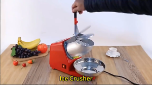 Electric Ice Shaver Machine 4/8 Blade Ice Crusher Heavy Duty Shaved Ice Maker Stainless Steel Blades Fast Crushing Household Commercial Snow Cone Machine for Dessert Shop Kitchen Party Malaysia 电动刨冰机