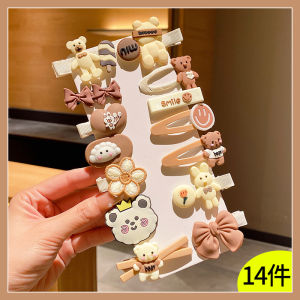 Colorful Cute Cartoon Hair Accessories for Girls Childrens Hair Clips Sweet All-Match Fringe And Hair Tidying up Hairpins