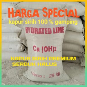 ( 25 Kg ) kapur tohor CaO | kapur sirih | kapur sirih gamping serbuk | kapur tohor gamping serbuk