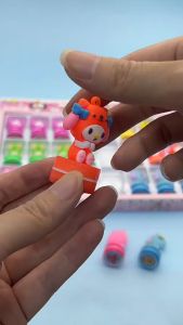 Mainan anak stempel cap cartoon animal 4 pc kepala karakter cartoon murah souvenir ultah
