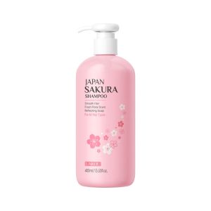 LAIKOU Sakura Shampoo 400ml - Smooth Hair Scalp Relief Damage Repair - Floral Scent For All Hair Types