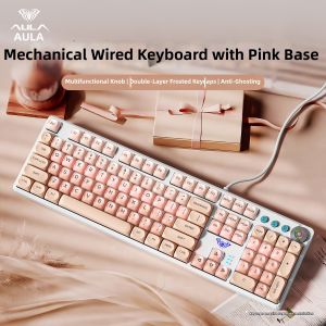 AULA | 108-Key Wired Mechanical Keyboard Mouse Set For Gaming Office