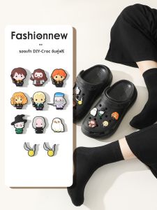 หัวเข็มขัด Crocs Cartoon สำหรับรองเท้าแตะ หัวเข็มขัดตกแต่ง รองเท้าแตะ Harry Potter แบบแยกตัวได้ ใหม่ 2023 ฤดูร้อน