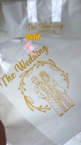 ECER Plastik 28x30 THE WEDDING muat Mika Bento 4 Sekat + Dus Snack 12x16