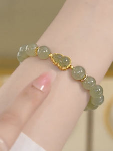 Natural Turquoise Gourd Bead Bracelet Womens Style 2025 New Luxury Sandalwood Lucky Charm Elastic Rope Hand Bracelet