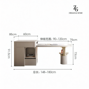 Adjustable Multi-functional Island Dining Table With Induction Cooker