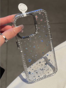 เคสโทรศัพท์มือถือแบบป้องกันการตกหล่นพร้อมเลเซอร์ดาว ดีไซน์เรียบง่าย ดีไซน์เกาหลี ดีไซน์ญี่ปุ่น ดีไซน์สุดเก๋ ดีไซน์สุดเก๋