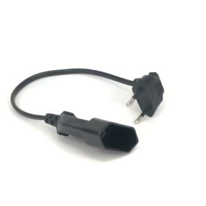 Bolantedz 1/2/5pcs 2pin Male Plug to IEC 320 C5 Adapter Cable For Notebook Power SupplyEU Power Adaptor Cord
