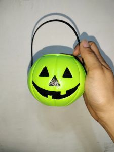 Halloween basket mini size pumpkin and skull design basket for trick or treat kids