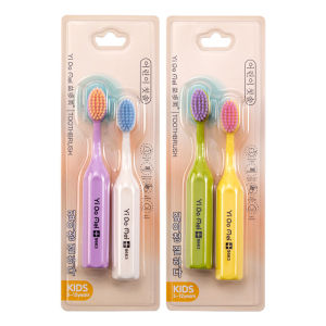 2pcs Childrens Toothbrush Soft Bristle Teeth Whitening Brushes For 3-12 Years Old Kids Toothbrushes Dental Oral Care