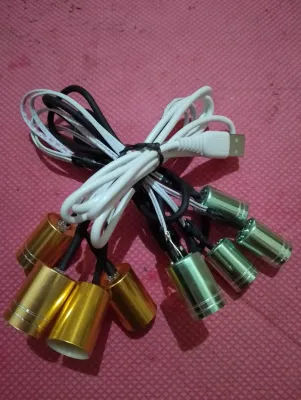 lampu lighting mini sound miniatur USB 1 pcs 4lampu berkedip