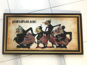 Hiasan Dinding Cetak Gambar Punakawan plus Bingkai uk:50cm x 100 cm