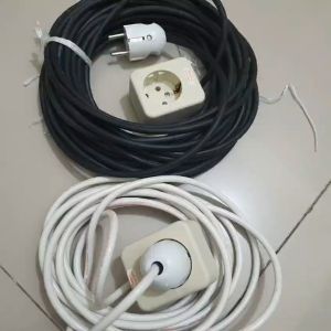STOP KONTAK KABEL 5 METER 10 METER 1 LUBANG MERK UTICON STEKER ARDE / ROLL KABEL RAKITAN
