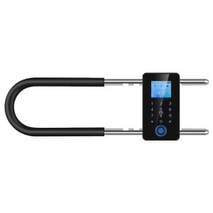 FALEISTON | Glass Door Dual Entry Shop U-Lock with Fingerprint and Password Function