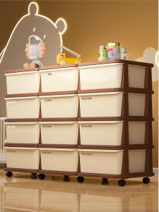 Large Capacity Childrens Toy Storage Box Organizer Rack for Baby Clothes Snacks Books Wooden Material Bedroom Nursery
