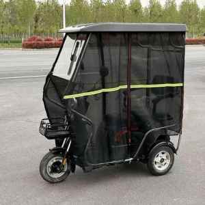 Electric Tricycle Bus-shaped Rain Cover Durable Transparent Leather Double-layer Windproof Fully Enclosed