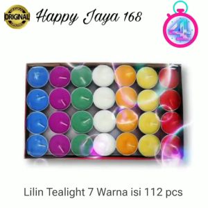 MJ Tealight Aromaterapi Stearin 7 Warna 4 Jam 112Pcs/Set