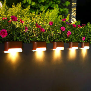 4Pcs LED Solar Stairs Light Outdoor Waterproof Passage Yard Railing Night Light Suitable for Outdoor Staircases Terraces