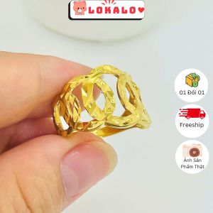 Nhẫn nữ đẹp titan không gỉ mạ vàng 24k đeo hằng ngày không phai Lokalo
