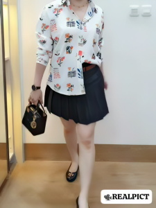 JESS Atasan Import Kemeja Import Kemeja Wanita Bluss Blouse Katun Stretch