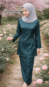 Baju Kurung Moden EMBUN Jacquard Silk #KM26021 BBStml