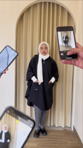 🆕 Hijacket® Aisya Black Brown Lavender Outer Muslimah Terbaru / Outer Wanita Muslimah / Outer Korean Style / Outer Wanita Kekinian / Outer Gamis / Outer Muslimah Syari Panjang / Outer Muslimah Syari / Outer Muslimah Panjang / Outer Muslimah Premium