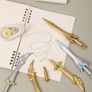 Creative Imitation Gem & Sword Shaped Water Pen Set – Cool Stationery Prize Great Gift for All Ages
