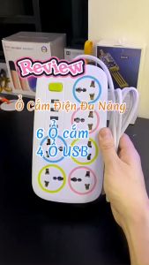 Ổ Điện Đa Năng Thông Minh 6 Lỗ Kèm 4 Cổng USB Có Công Tắc An Toàn Tiện Dụng Cho Mọi Nhà