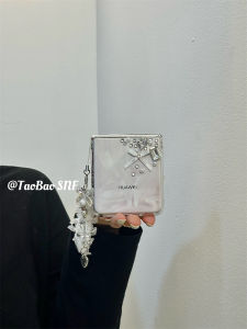 Diamond Butterfly Knot Phone Case for Huawei P50 Pocket 2 Xiaomi MIX Flip Foldable FindN3 Flip Accessories Nova Flip Honor V Flip2