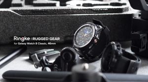 Ringke Rugged Gear for Samsung Galaxy Watch 8 Classic 46mm – Hybrid TPU+PC Protective Case & Ergonomic Watch Strap Combo Shock-Absorbing Design Lightweight & Secure Fit